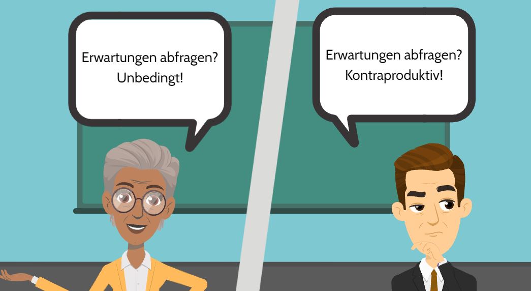 Das Bild zeigt die beiden sprechenden Pädagogen.