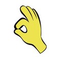 Hand-Emoticon, das das ok-Zeichen macht